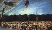 Antonio  Carnicero Balloon Ascent at Aranjuez oil